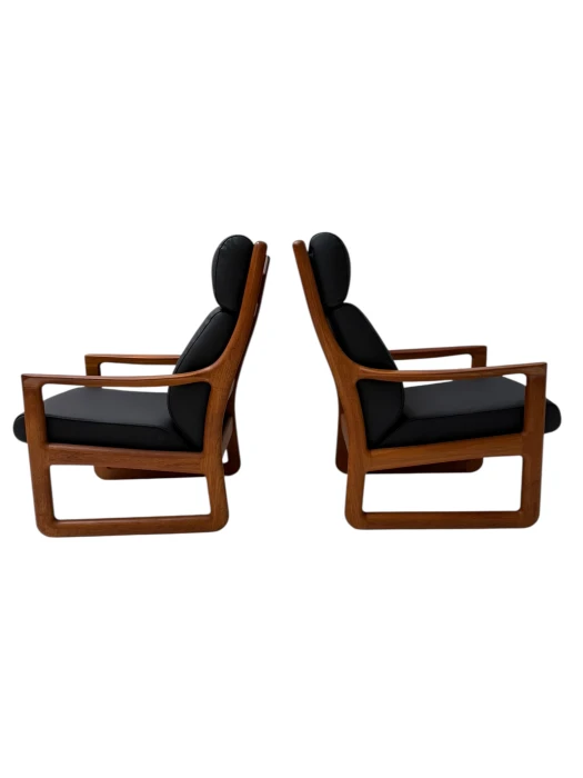 Mid-Century Modern Chairs and Hocker by Johannes Andersen for Silkeborg, 1960s